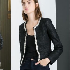 NWT Zara faux leather jacket, M